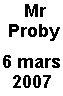 Courrier adressé à Mr Proby